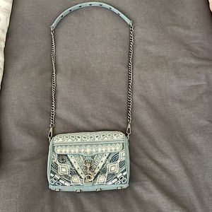 Rebecca Minkoff denim cross body with silver embellishments  and studs